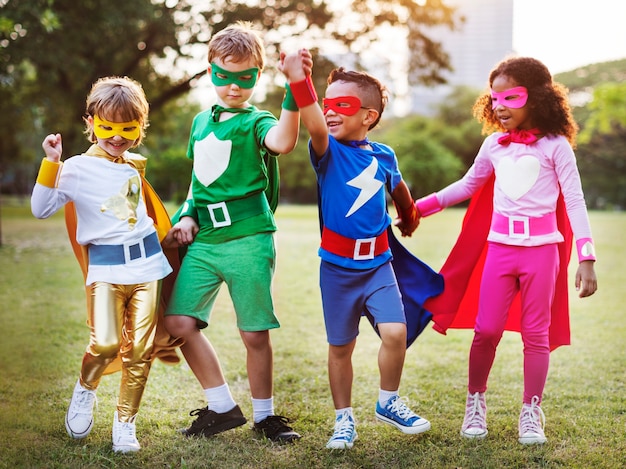 Free photo superhero kids