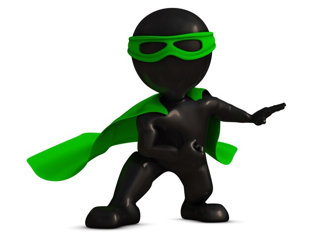 superheroe posing