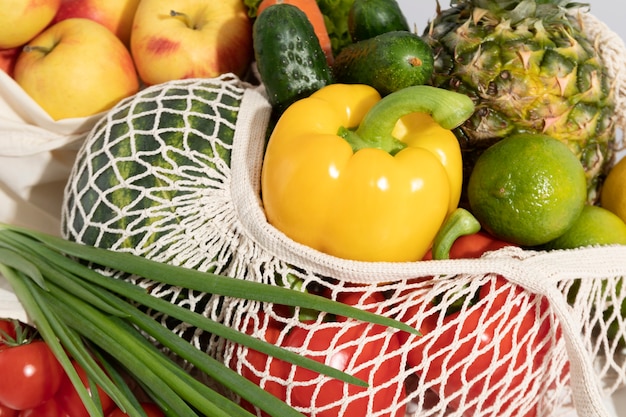 Supermarket banner concept with ingredients