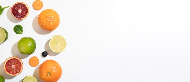 Supermarket banner concept with ingredients