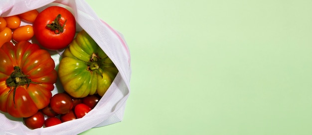 Supermarket banner with food