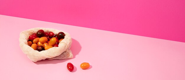 Supermarket banner with food