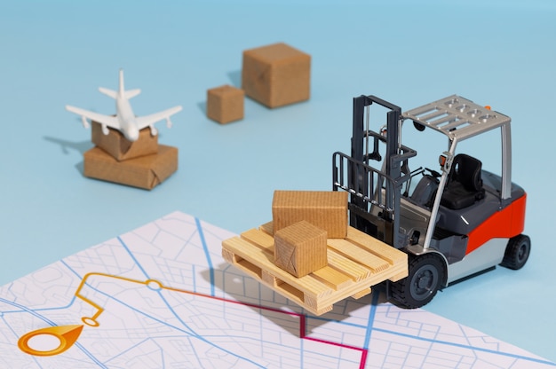 supply chain representation still life