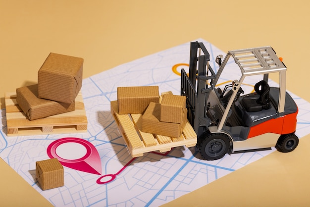 supply chain representation still life