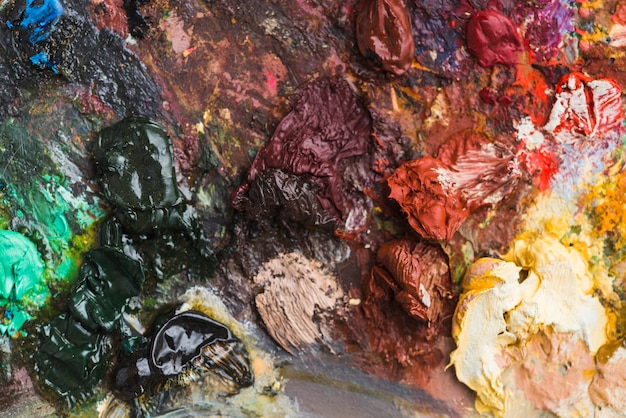 Surface of dirty palette