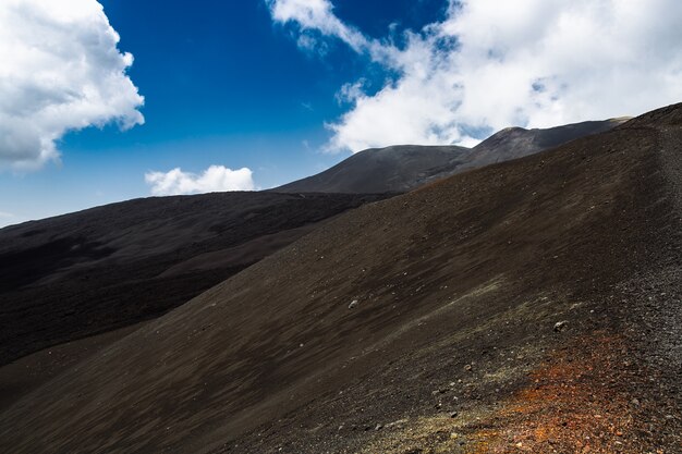 Surface of volcano Etna in Sicily, Italy