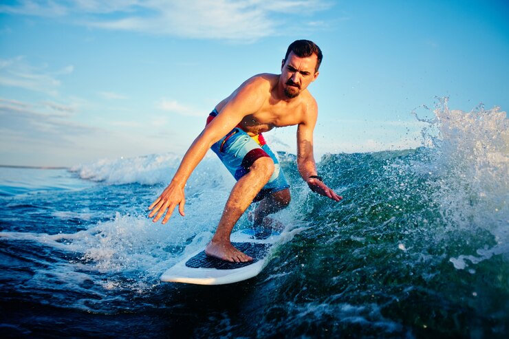Free Photo surfer preparing for competition