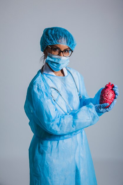 Surgeon and heart