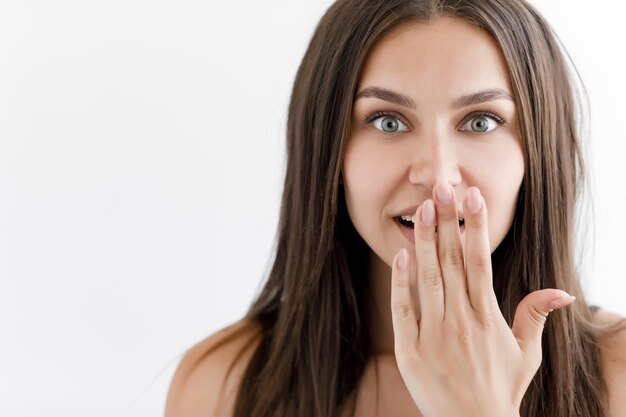 surprised young woman portrait