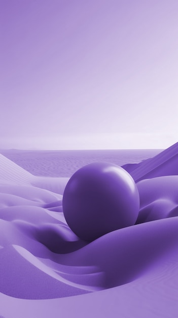 Surreal and dreamlike landscape wallpaper in purple tones