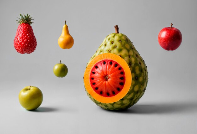 Сюрреалистичные фрукты в студии