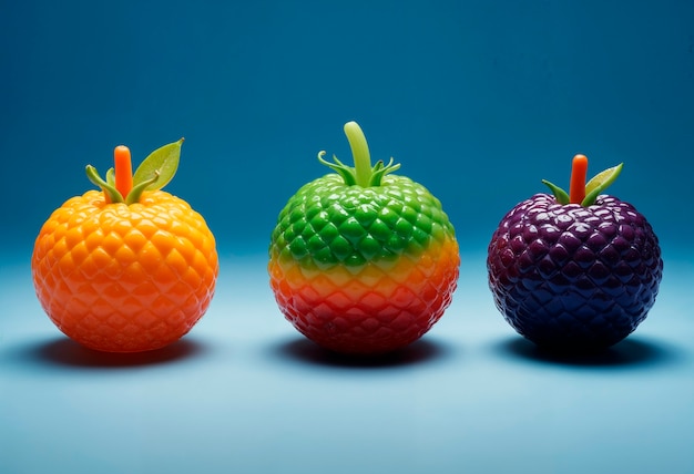 Surreal fruit in studio