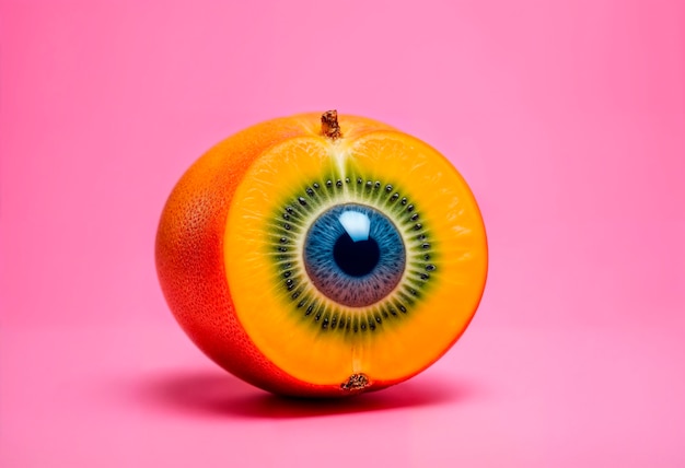 Surreal fruit in studio