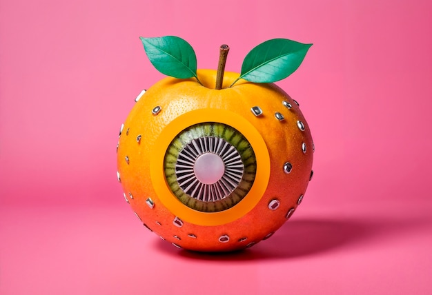 Free photo surreal fruit in studio