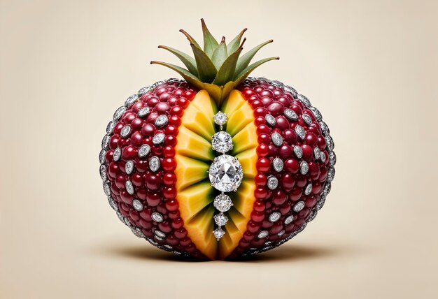 Surreal fruit in studio