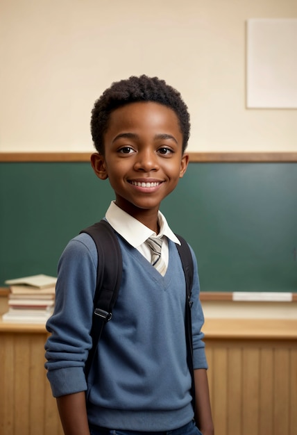 Free photo surrealist portrait of kid