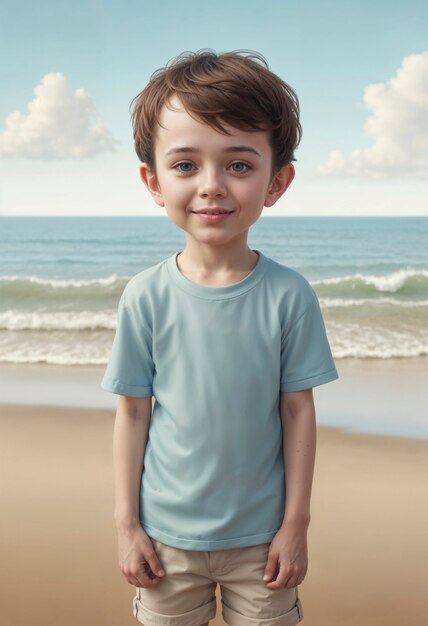 Surrealist portrait of kid