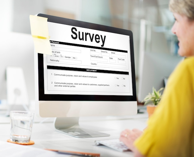 Survey Form Research Marketing Mark Concept