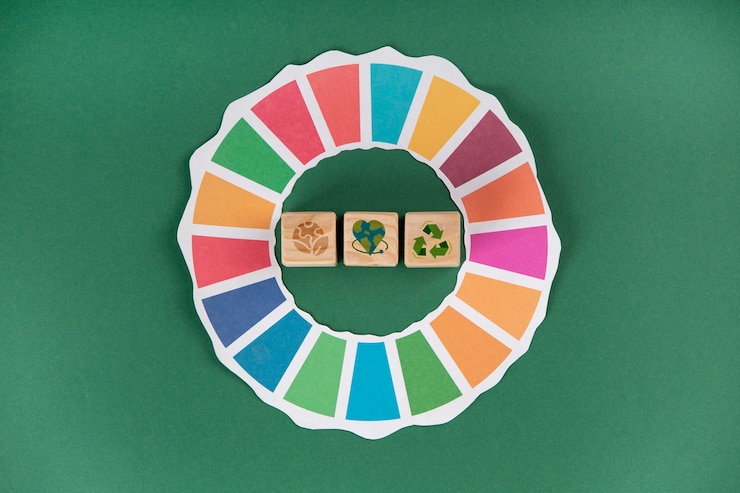 Free Photo sustainable development goals still life