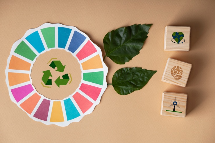 Free Photo sustainable development goals still life