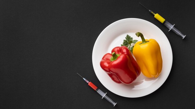 Sweet bell peppers injected with gmo chemicals