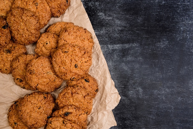 Sweet cookies on wooden table