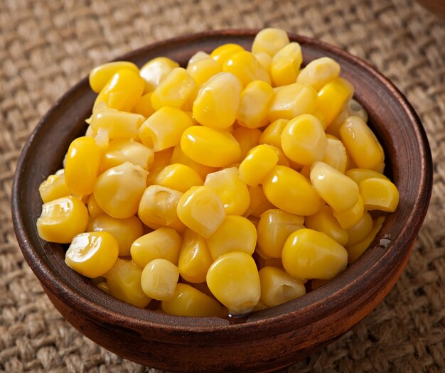 Sweet corn in a bowl