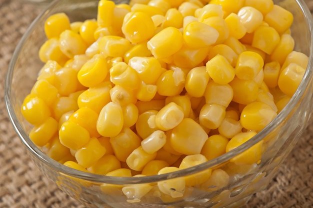 Sweet corn in a bowl