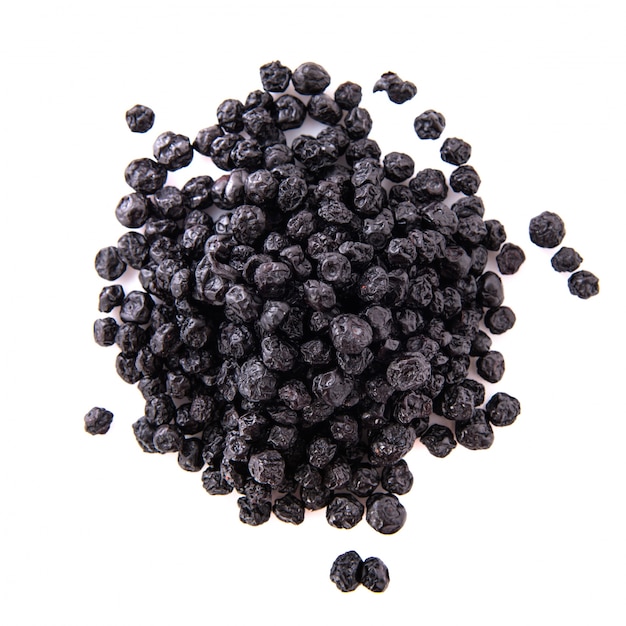 Free photo sweet dehydrated black blueberry