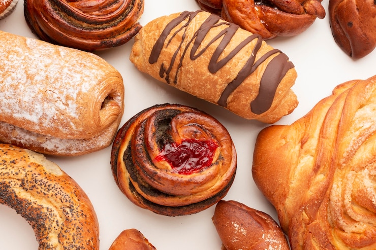 Free Photo sweet homemade pastry close up