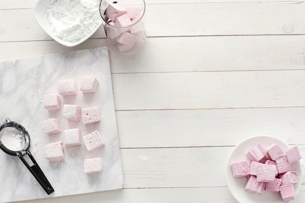 Free photo sweet marshmallows