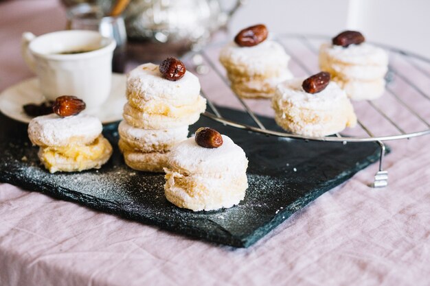 Sweet pastries served on board