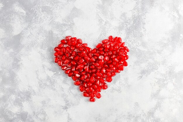 Sweet pomegranate seeds,selective focus