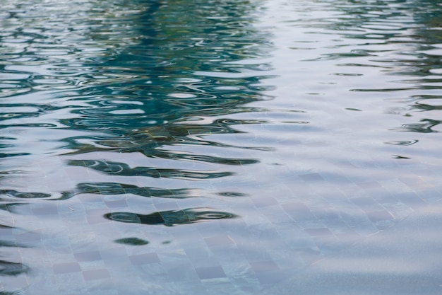 Swimming pool surface with reflections