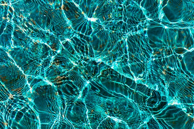 Swimming pool water with copy space