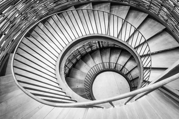 Swirl background spiral interior stairway