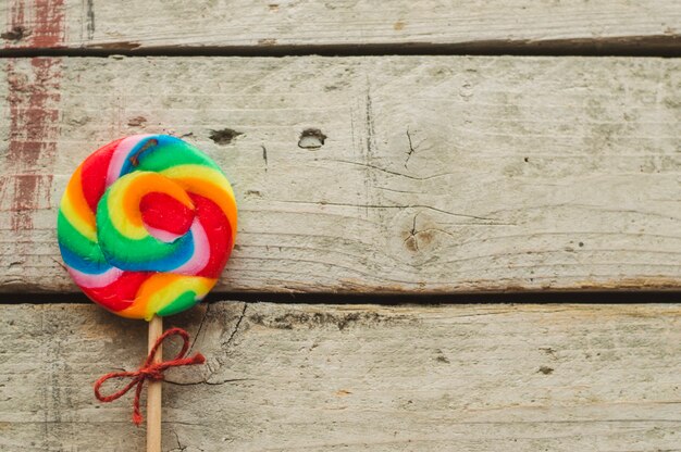 Swirl candy in close-up