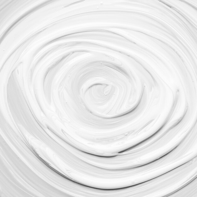 Swirl of white glossy paint