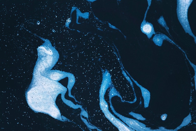 Swirls of blue foam
