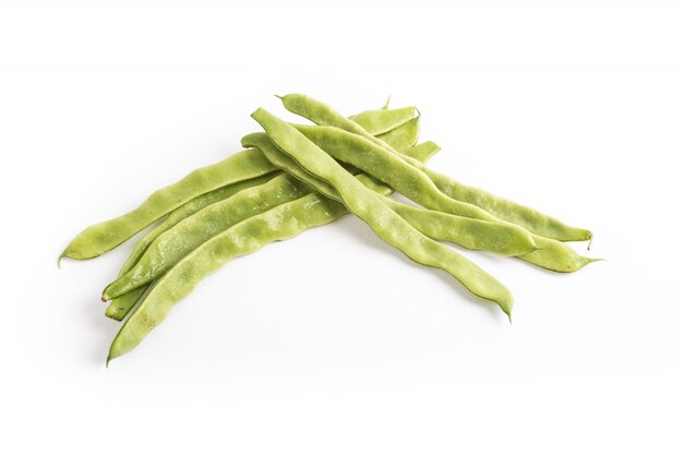 Sword beans on white background