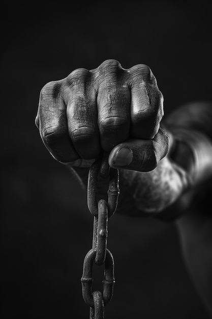 Free photo symbolic representation of the end of slavery in the u.s. with people of color
