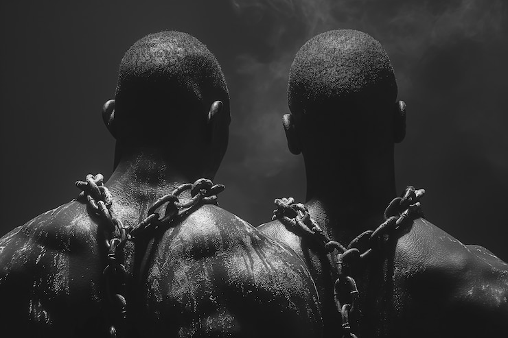 Free Photo symbolic representation of the end of slavery in the u.s. with people of color