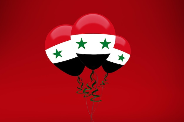 Free photo syria flag balloons