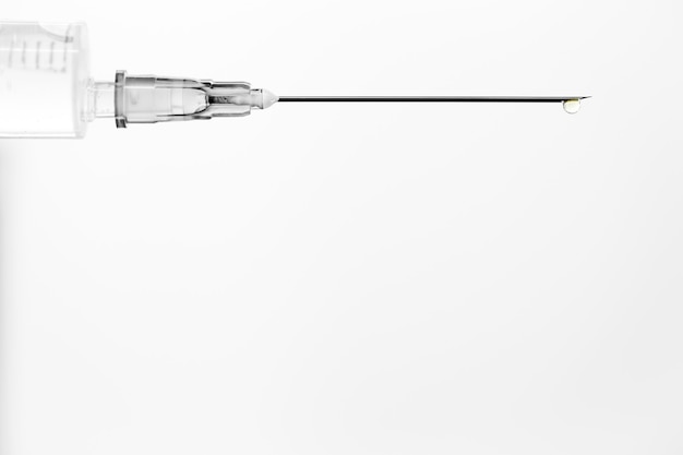 Syringe with drop isolated