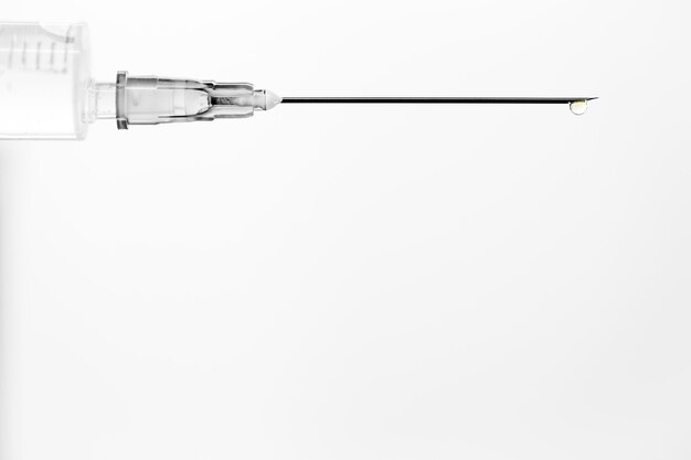 Syringe with drop isolated