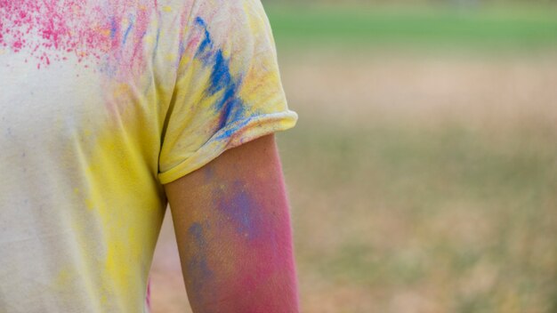 T-shirt with power color at festival