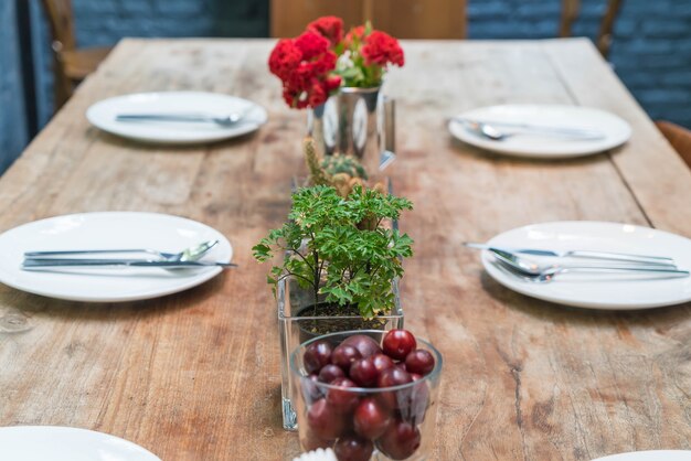 table set on dinning table