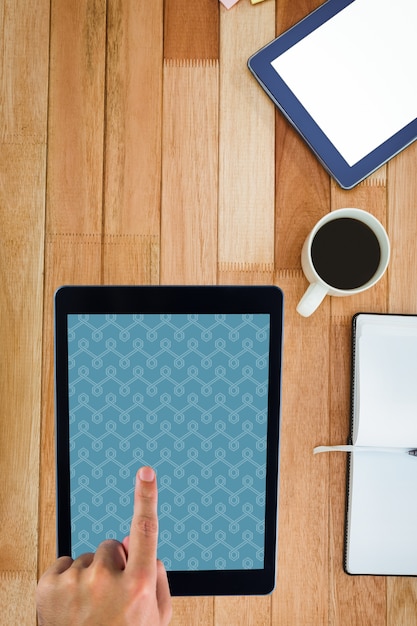 Tablets in a desk