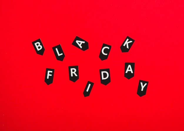 Tags with black Friday inscription