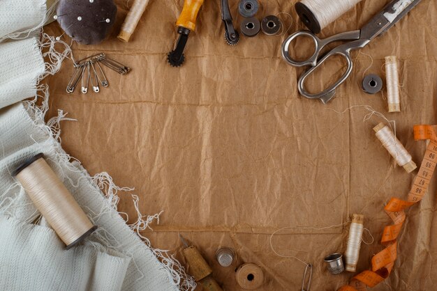 Tailoring items arrangement still life